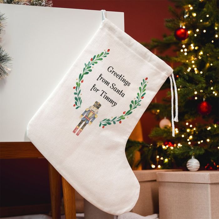 Personalised Christmas Stocking with Symbol and Text