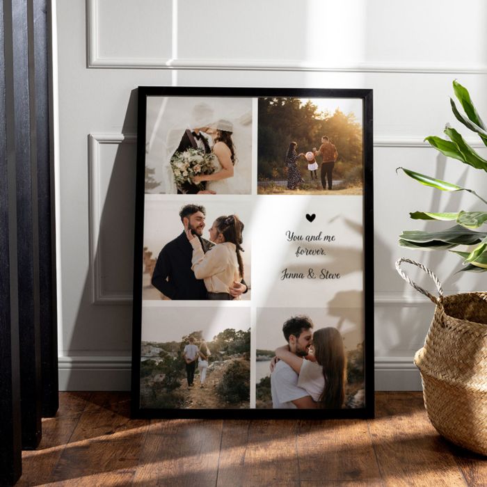 Personalised 5-Photo Poster with Text