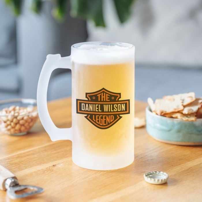 Personalised Motorcycle Beer Mug