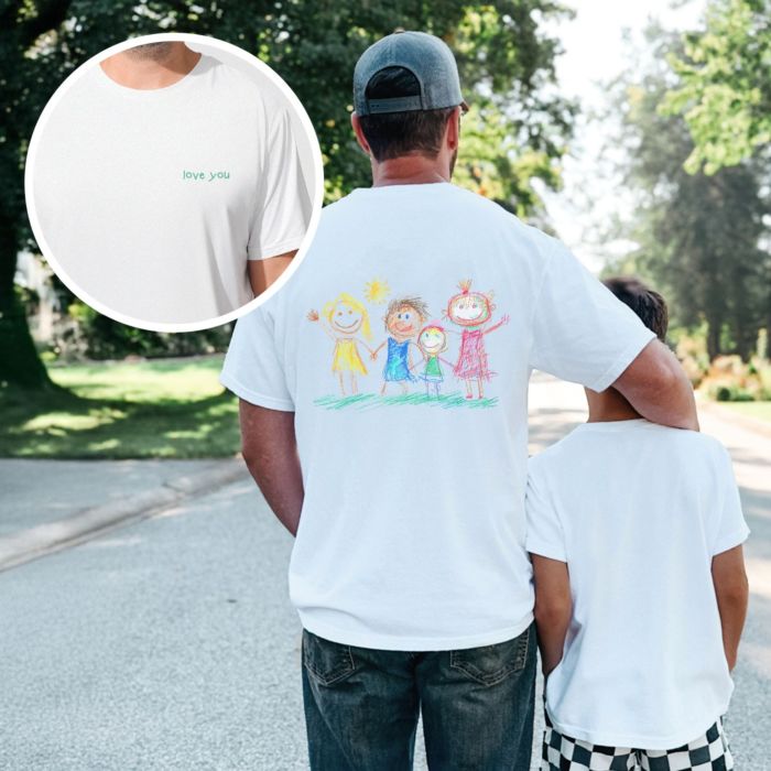Personalised T-Shirt with Dual-Sided Drawing