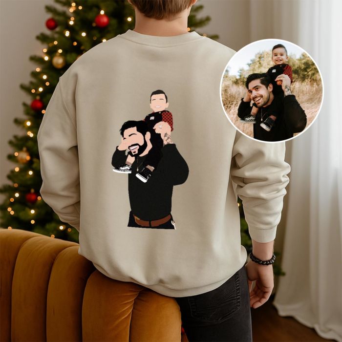 Personalised Sweatshirt with 2 Person Illustration