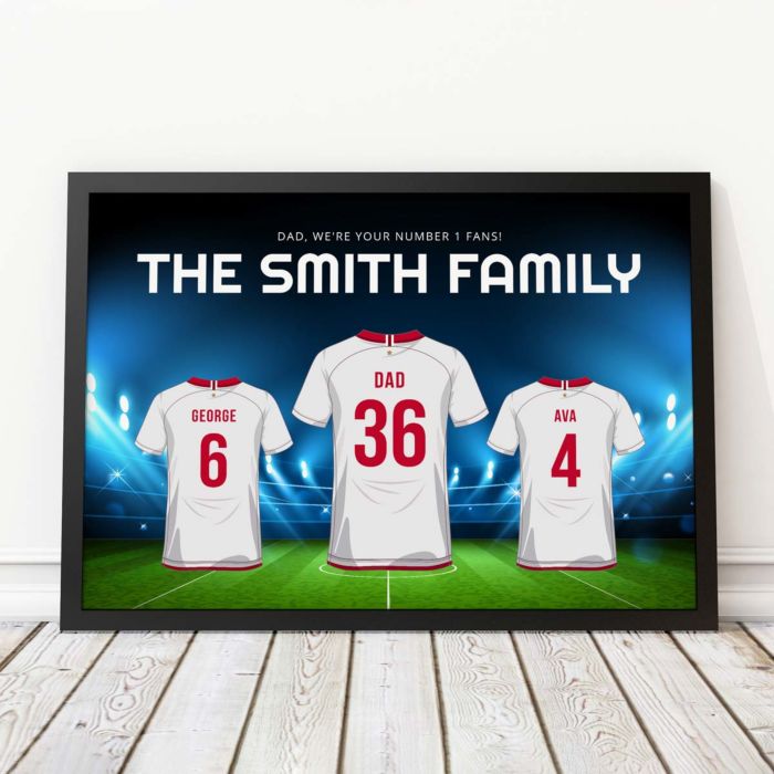 Personalised football kit poster