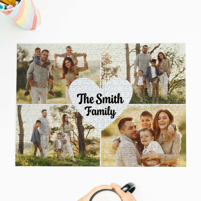 Personalised Puzzle with 4 Photos and Text