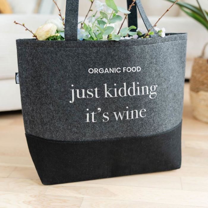 Personalised Felt Tote With Text