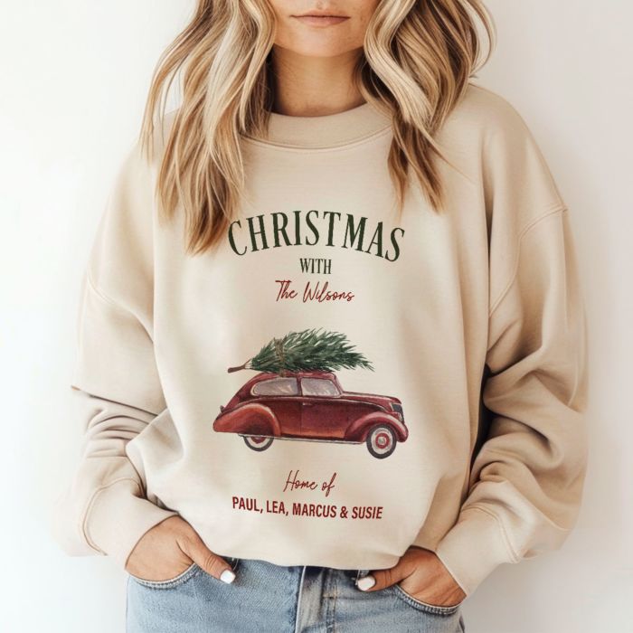 Personalised Retro Christmas Sweatshirt
